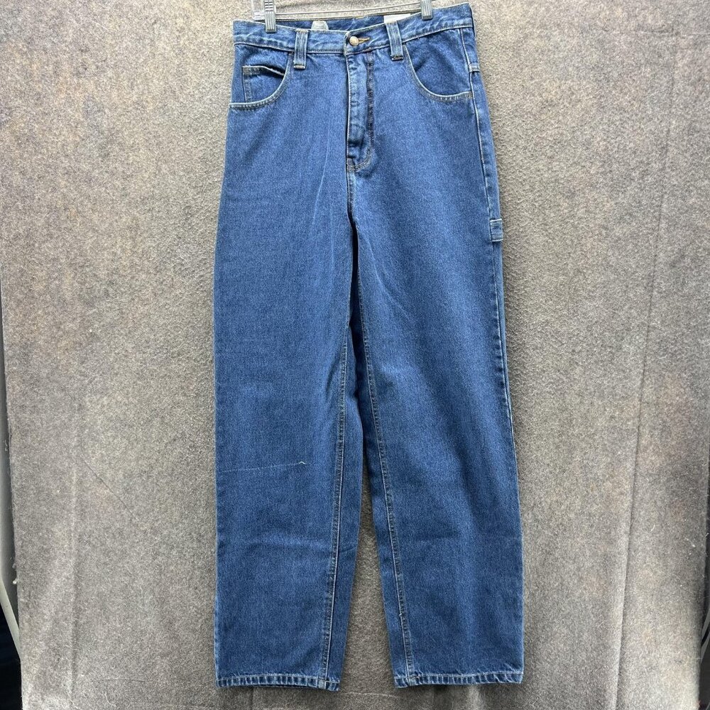 Vintage Fila Jeans Mens 34 Blue Denim Carpenter Workwear USA Big Logo 90s